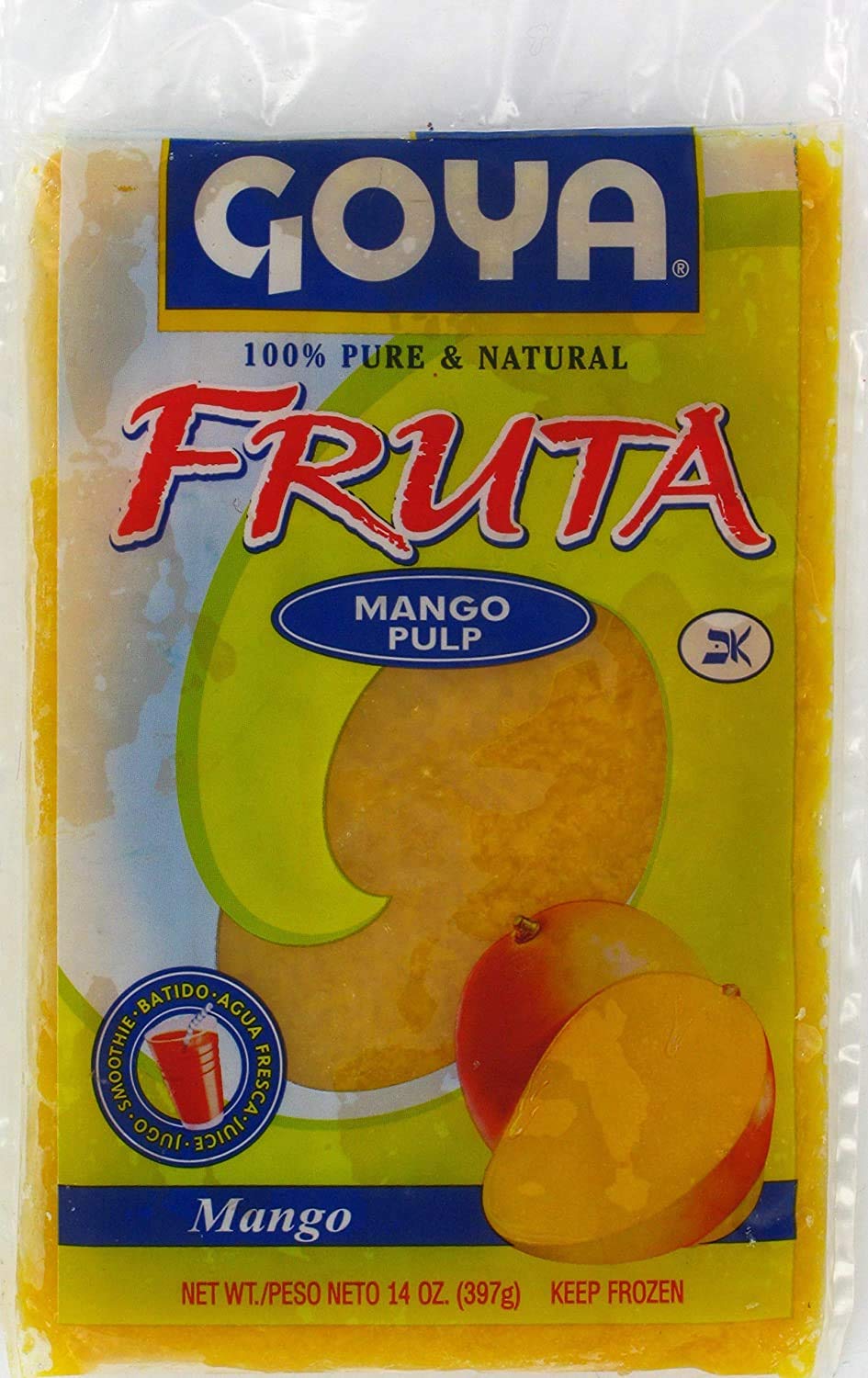 Goya Mango Pulp, 14 Ounce -- 12 per case.