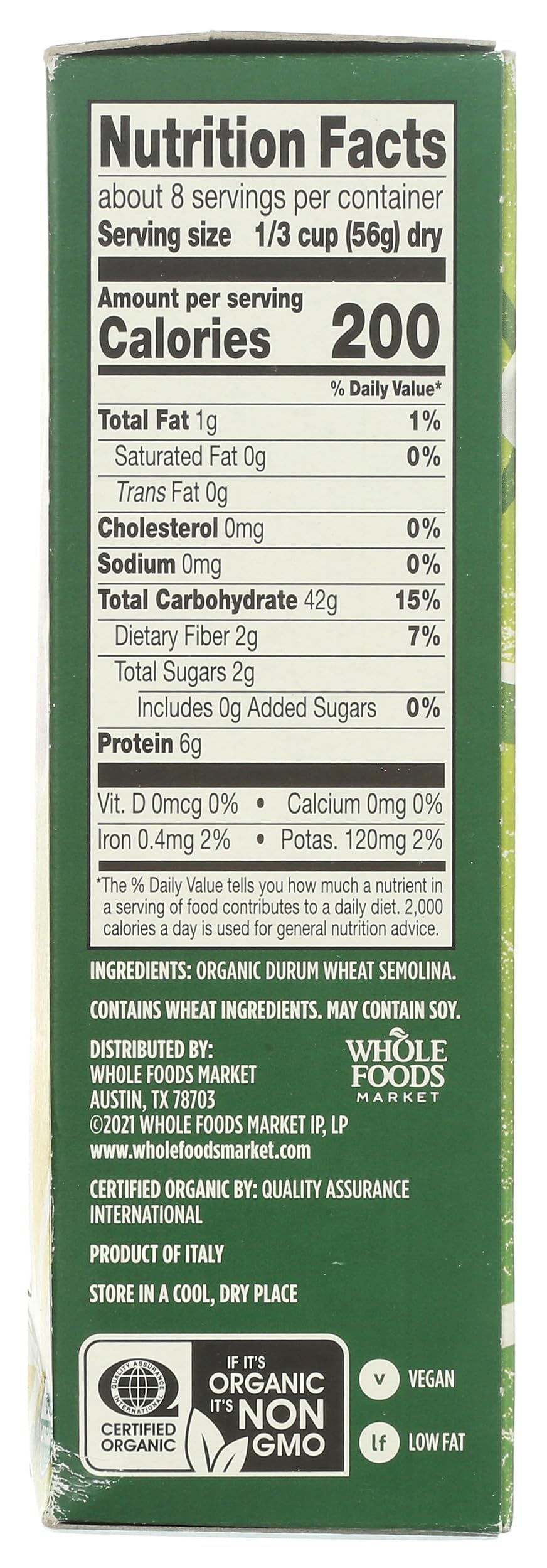 Whole Foods Market Organic Orzo Pasta - 16 Ounce (Pack of 1) - Healthy Grain Option, Perfect for Salads and Soups