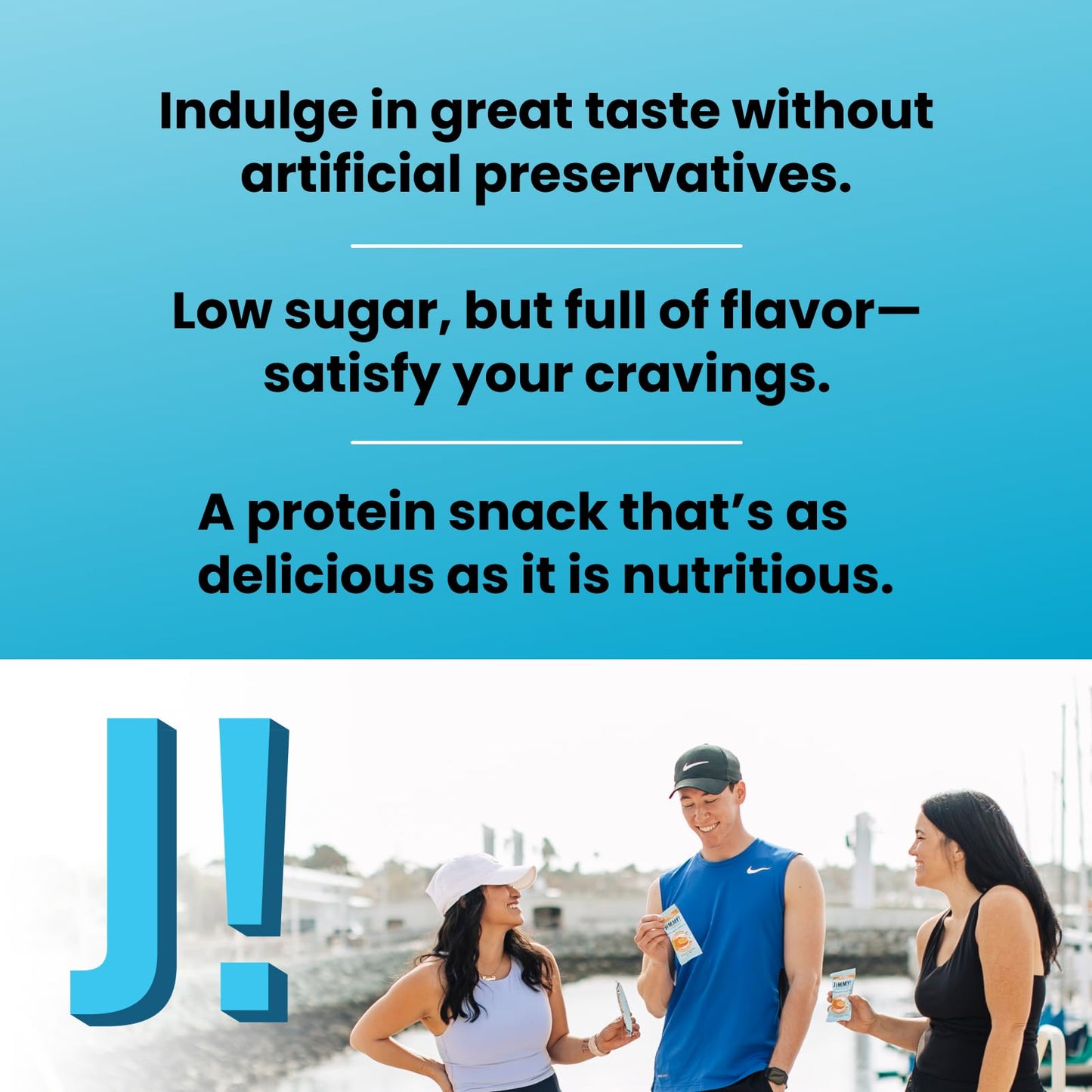Jimmybar! - Eye Of The Tiger Caramel Chocolate Peanut Protein Bars - 25G Protein Bar - 6G Low Sugar - 12 Count - 60G Health Bars - Functional Snack With Real Peanuts & Hand-Drizzled Chocolate