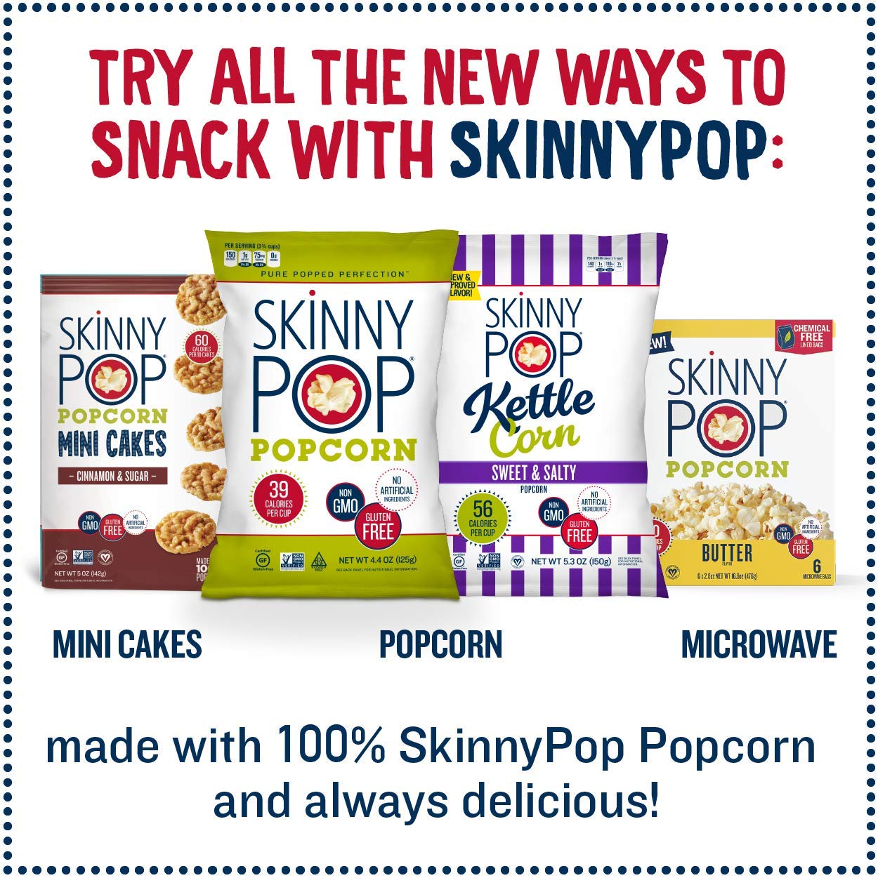 Skinnypop 12Ct, 1.9Oz Size Bags