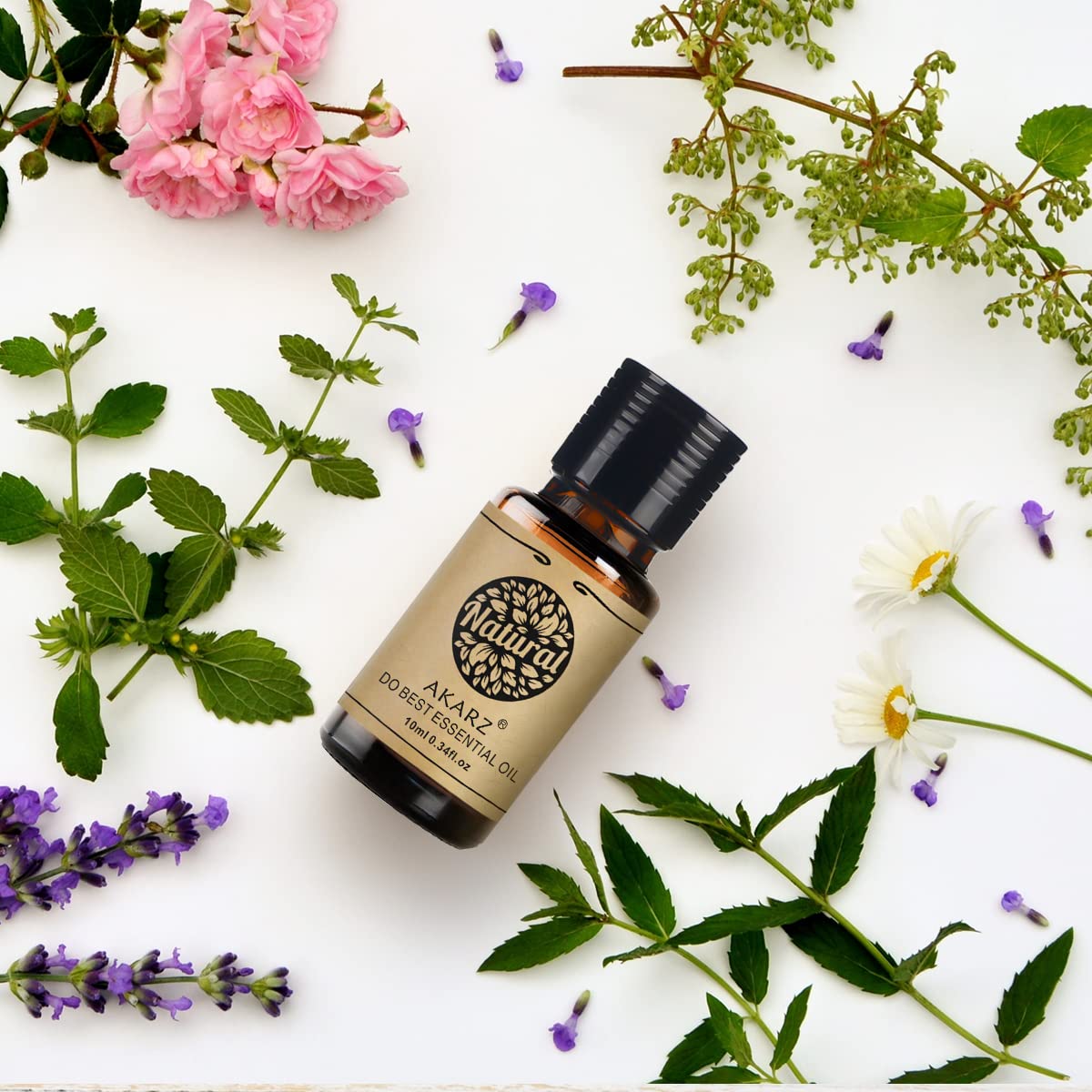 Akarz Camellia Flower Essential Oil Natural Organic Pure Camellia Flower Oil For Skin Body Hair Care, Candle,Soap,Making, Diy,Ma
