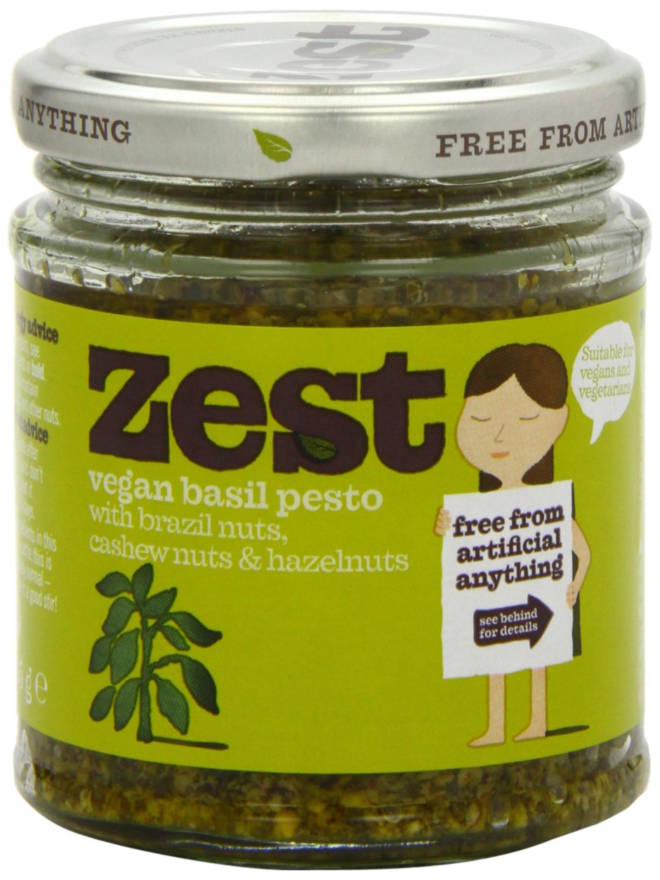 Zest Basil Vegan Pesto 165 g (Pack of 6)
