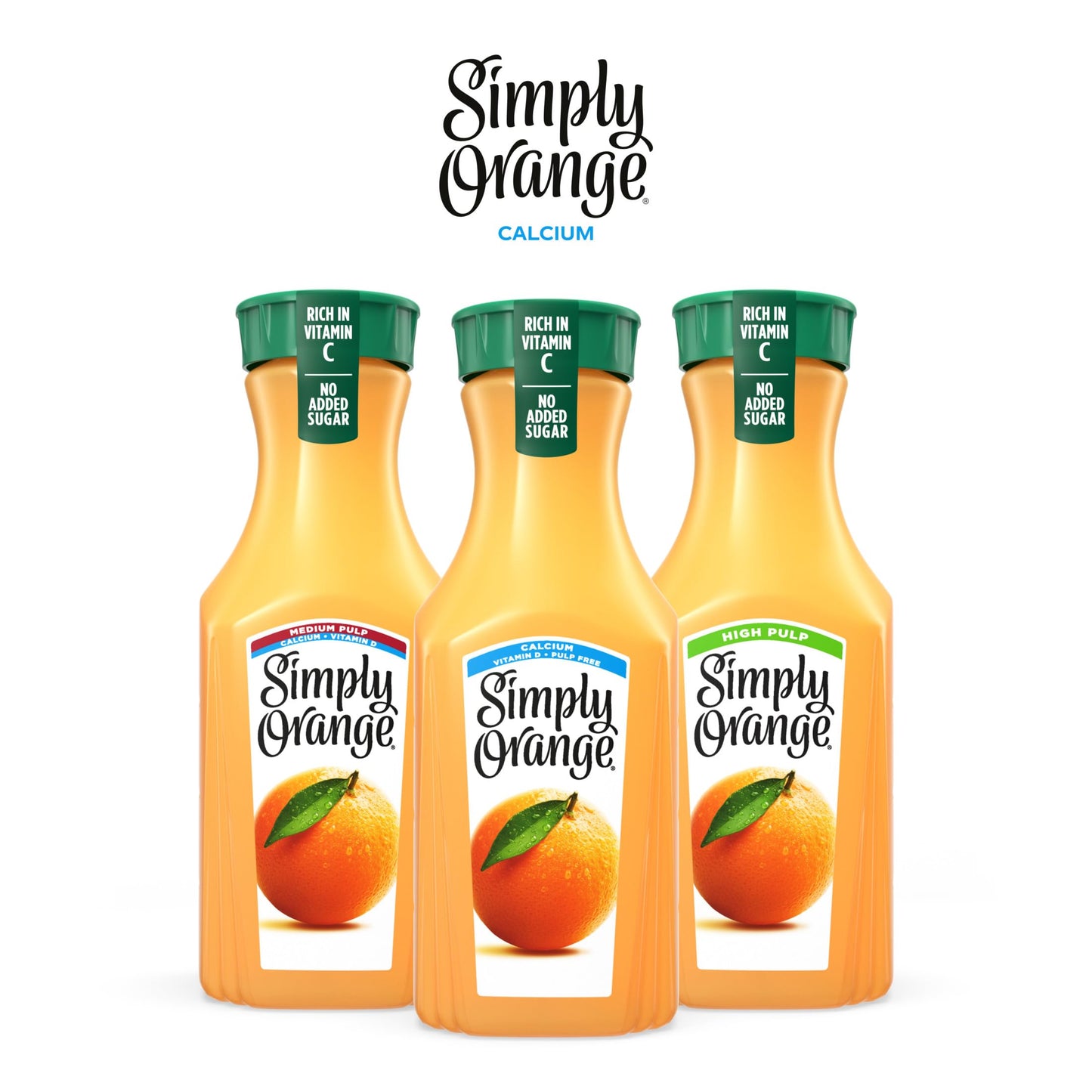 Simply Orange Juice with Calcium Bottle, 46 fl oz
