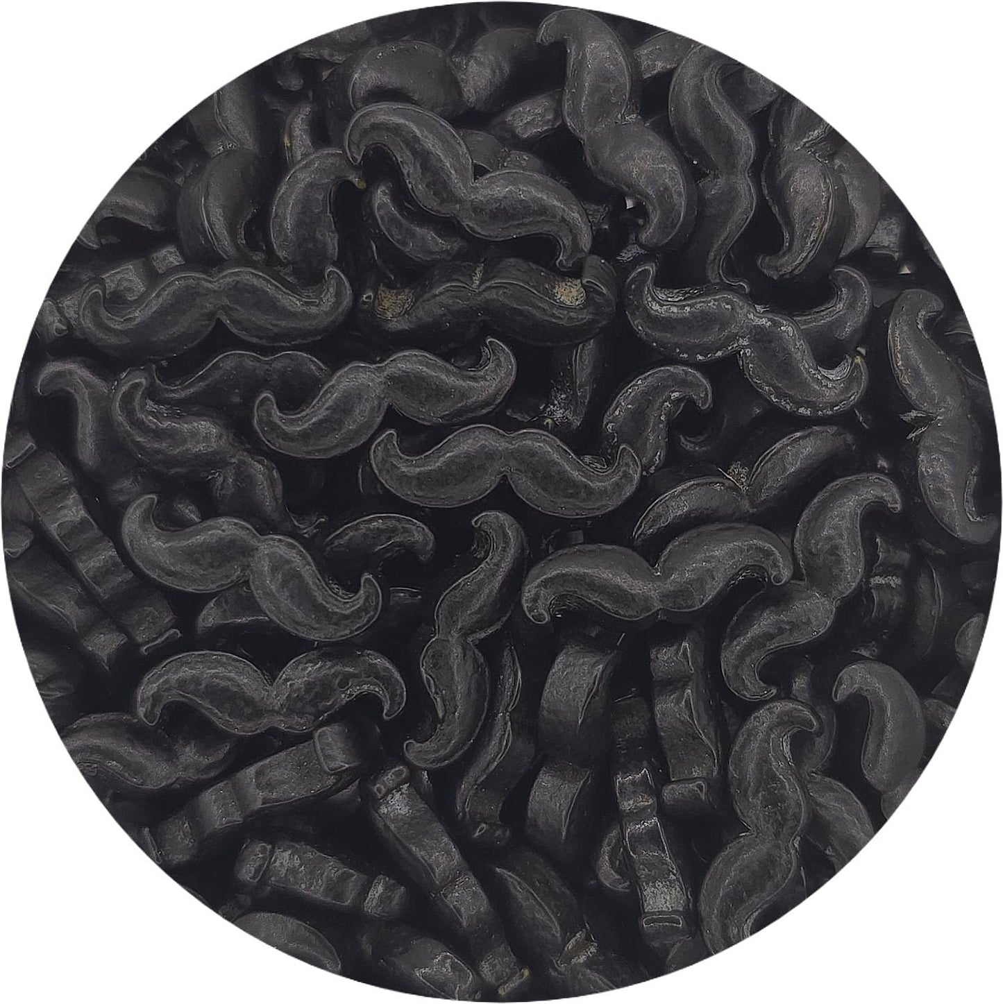 NCS Black Mustache Edible Candy Sprinkles, 8 ounces - Great for Cupcakes, Cookies, Cakes, Cakes Pops, Donuts