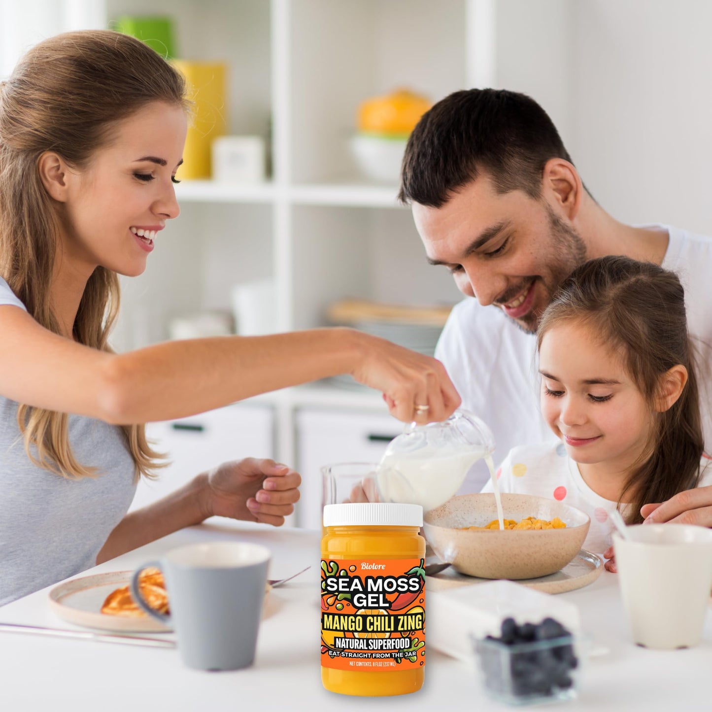 Biolore Sea Moss Gel Mango Chili Zing 8oz, Made in USA, Raw Wildcrafted Irish Seamoss Vegan Superfood, Jam, Jelly & Sweet Spread