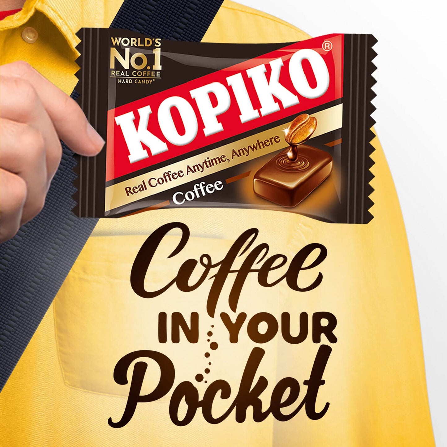 Kopiko Coffee Candy – Hard Candy with Real Coffee Extract – 28.2oz Each, Brown, Pack of 2
