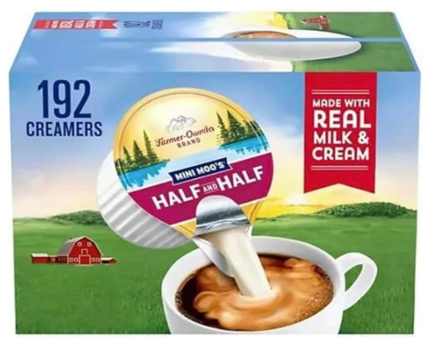 Coffee Creamer Singles Mini Moos Half & Half Creamer, (192 Count)