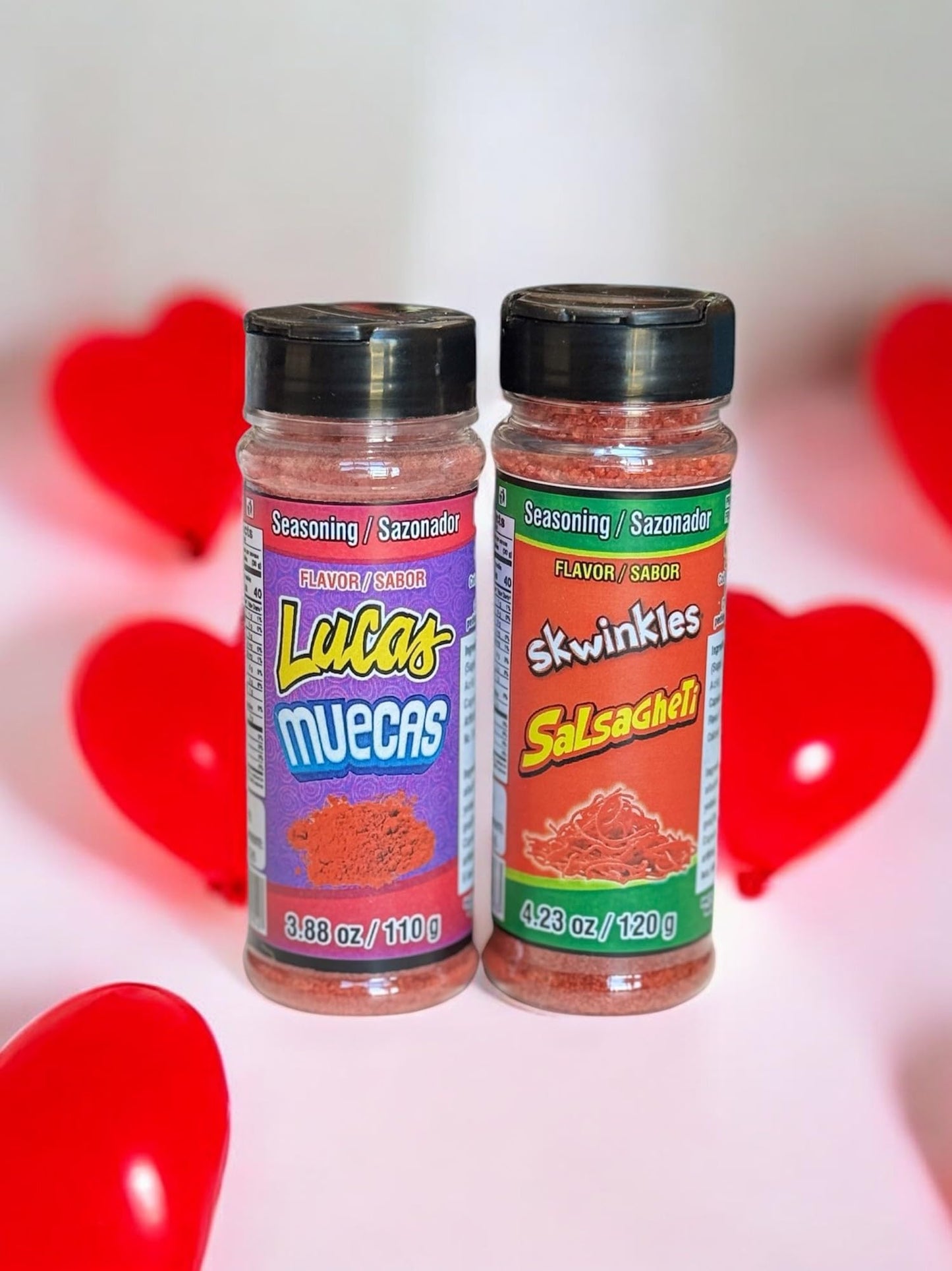 Flaming Hot Flavored Chili Candy Powder (2 Pack, Skwinkles & Lucas)