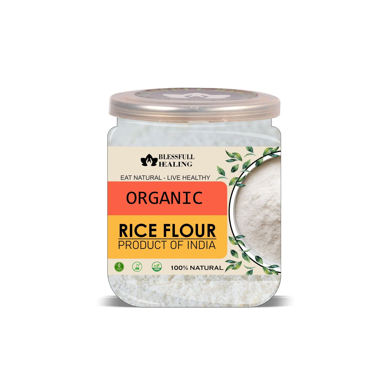 Blessfull Healing Organice RICE FLOUR 2 lb (907 Gram)