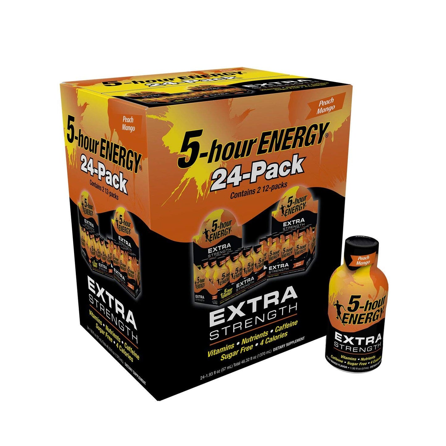 5-Hour Energy Shot Extra Strength Peach Mango 1.93 oz. ea. 24 pk. A1