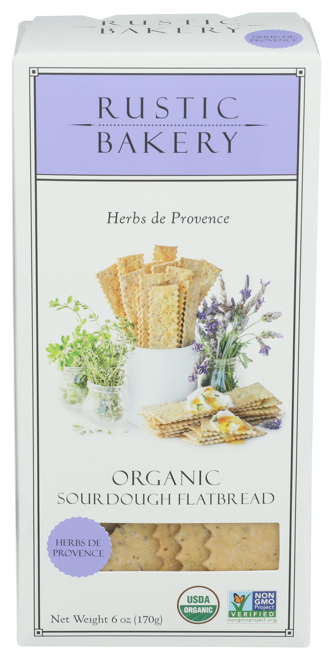 Rustic Bakery, Flatbread Herbs De Provence Organic, 6 Ounce