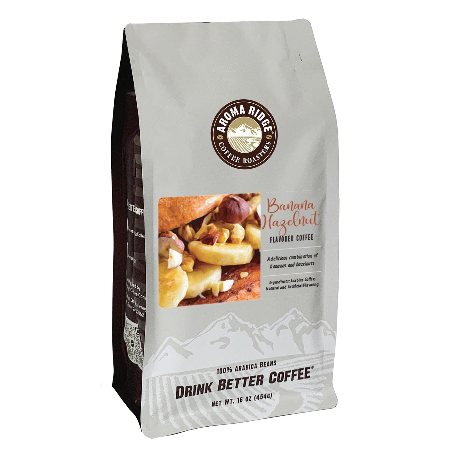 Aroma Ridge Banana Hazelnut Coffee, 1 lb Whole Bean