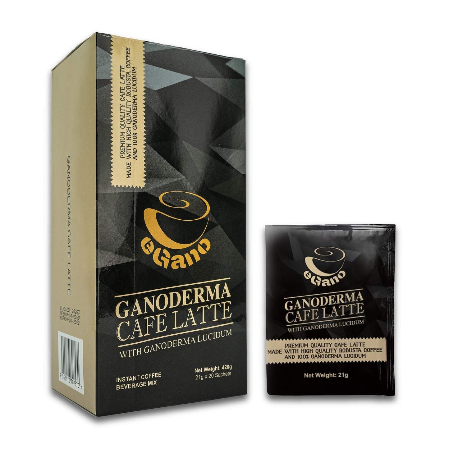 Egano Top-Grade Quality Ganoderma Cafe Latte (21G X 20 Sachets)