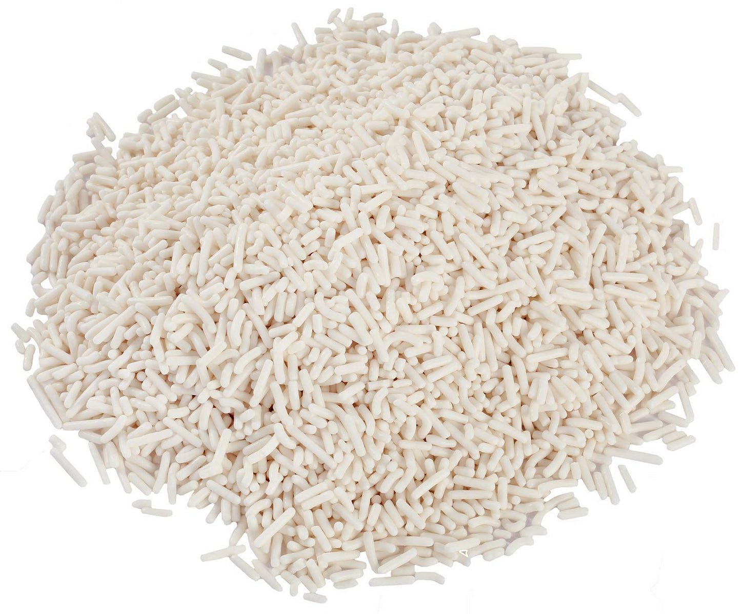 White Sprinkles Bulk - Easter Sprinkle Toppings - 2.2 Lb Bulk Jimmies In Resealable Container - Sprinkle For Baking, Cookies, Cake And More