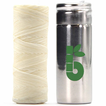 Vegan Dental Floss Refillable Tooth Floss Candelilla Wax Plastic Free Dental Tape Zero Waste Floss Stainless Steel Dispense