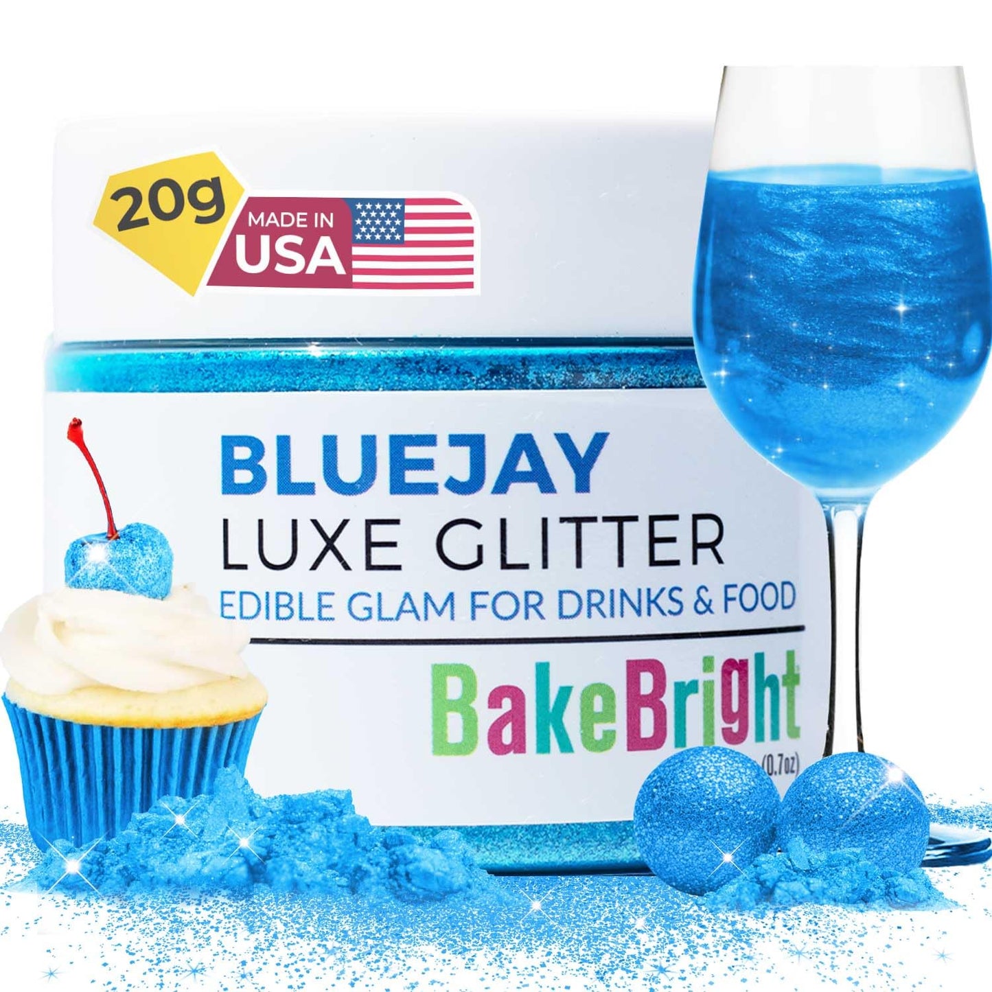 Blue Edible Glitter For Drinks Bulk Edible Glitter For Cakes Drink Brew Glitter Blue Edible Glitter Cake Decorations Edible Blue Glitter Edible Glitter For Strawberries Mixed Flavor