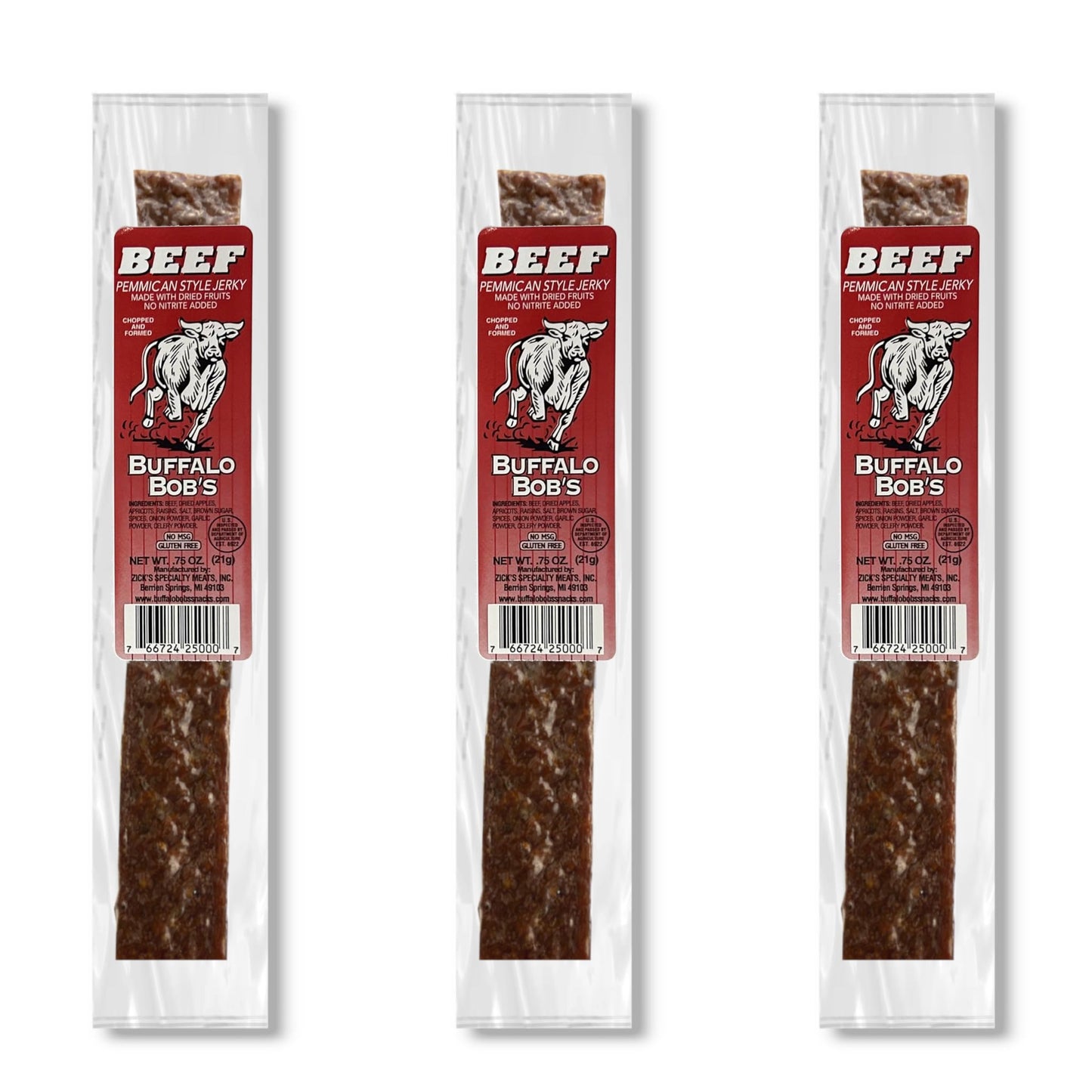 Buffalo Bob'S Pemmican Style Beef Jerky- 3 Pack