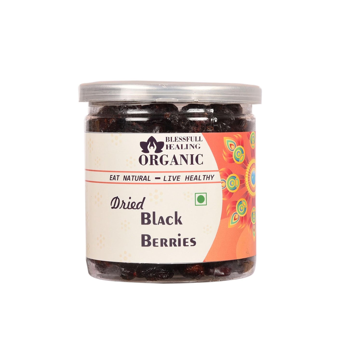 Blessfull Healing Organic Dried Black Berries 300 Gram Airtight Container