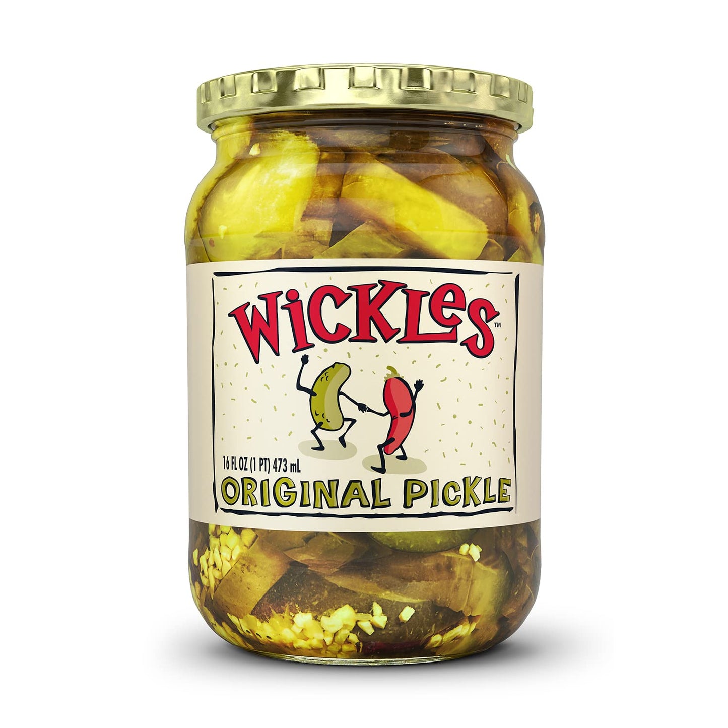 Wickles Original Pickle, 16 OZ (Pack of 6)