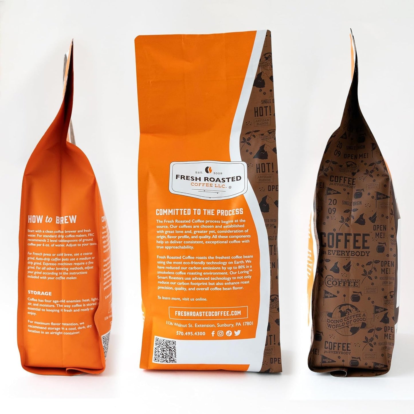 Fresh Roasted Coffee Decaf Caramel Flavor Ground Coffee Medium Roast 32 oz