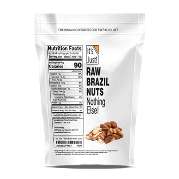 It'S Just - Raw Brazil Nuts, 2Lb, Unsalted, Non-Gmo, Keto Friendly, Vegan, No Ppo, Large, Premium, Freshly Packaged In Usa (32 O