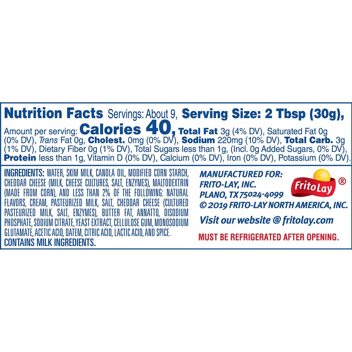 Fritos Mild Cheddar Cheese Dip, 9 Ounce