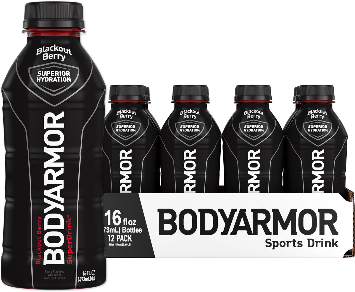 BODYARMOR Sports Drink Sports Beverage, Blackout Berry, Coconut Water Hydration, Natural Flavors With Vitamins, PotassiumPacked