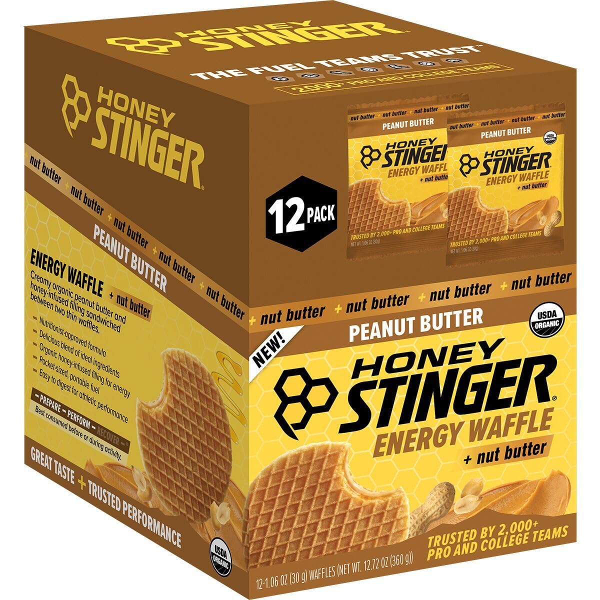 Honey Stinger Stinger Waffle - 12-Pack Peanut Butter, One Size