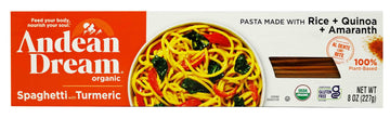 Andean Dream Organic Turmeric Spaghetti Pasta (12 Pack)