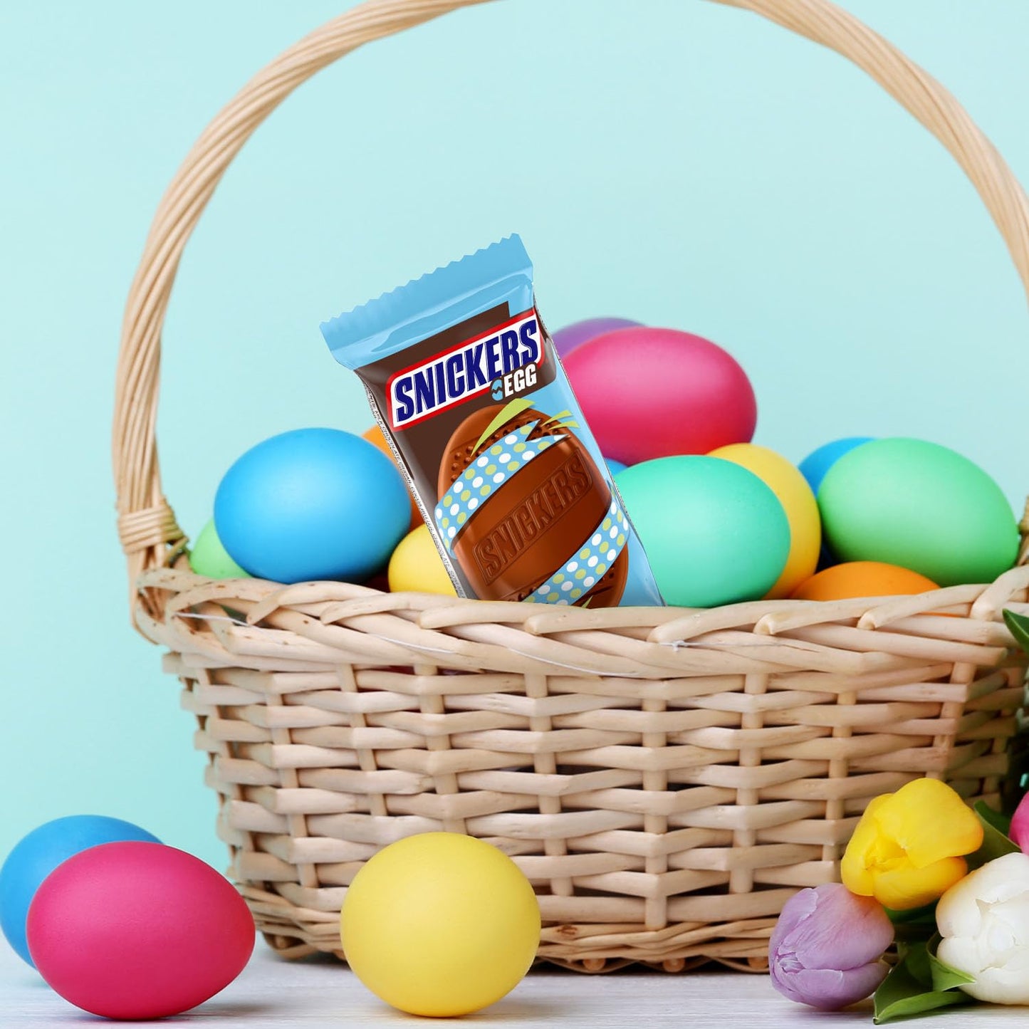 Snickers Easter Eggs Caramel Chocolate Candy Multi-Pack, 6.6 oz, 6 ct