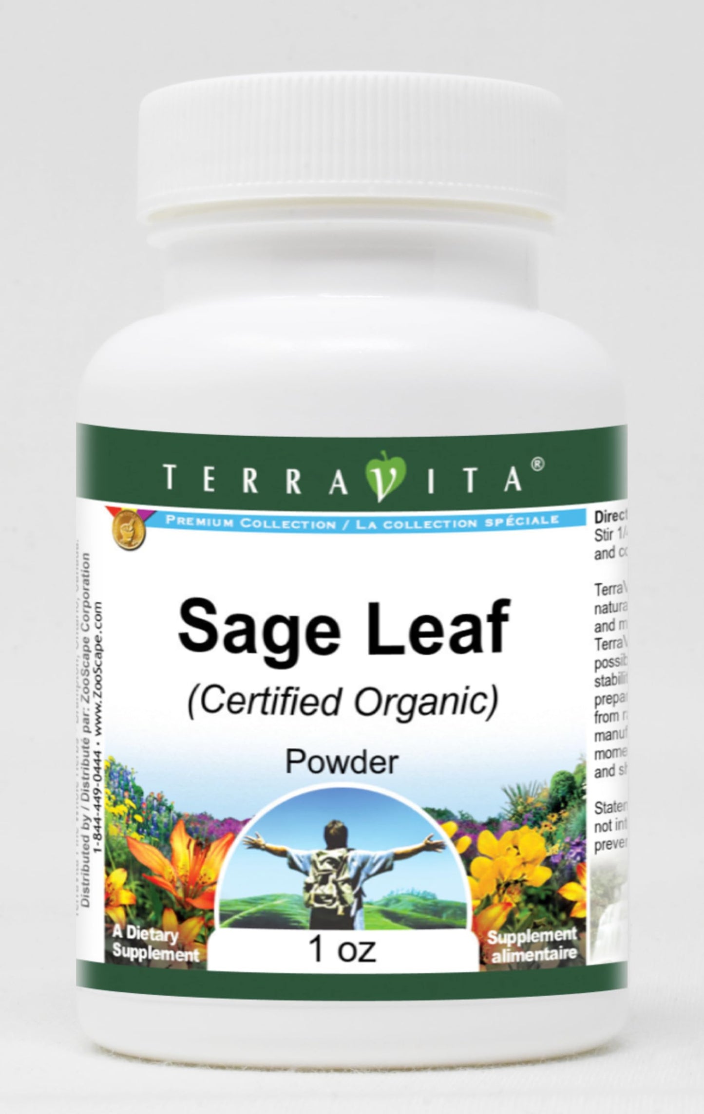 Sage Leaf (Certified Organic) Powder (1 oz, ZIN: 518707)