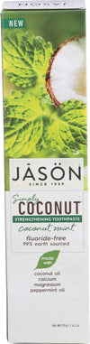 Jason Simply Coconut Strengthening Toothpaste Coconut, Mint, 4.2 Ounce