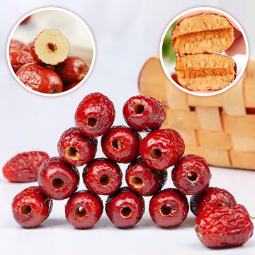 KachiKachi Dried Jujube Dates - Sweet Pitted Red Dates, 1.1lb (500g) for Cooking, Baking, and Home Decor