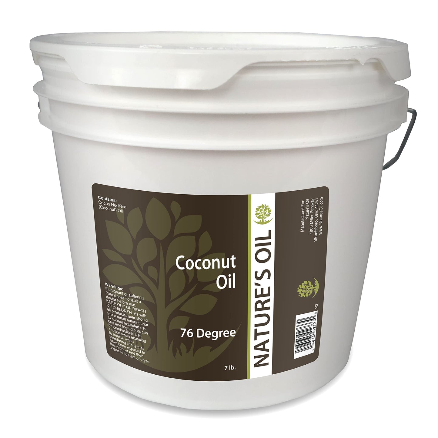 Nature'S Oil Coconut 76 Degree, Naturally Refined, 7Lbs (1 Gallon)