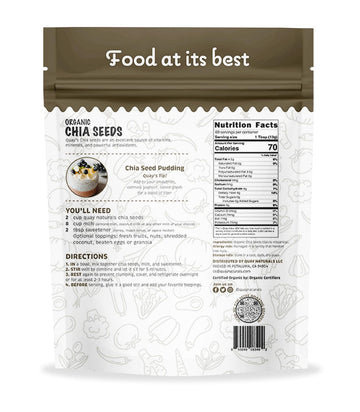Quay Naturals Organic Chia Seeds, 2lb, Non-GMO, Gluten Free, High Fiber, Black Chia Seeds Organic