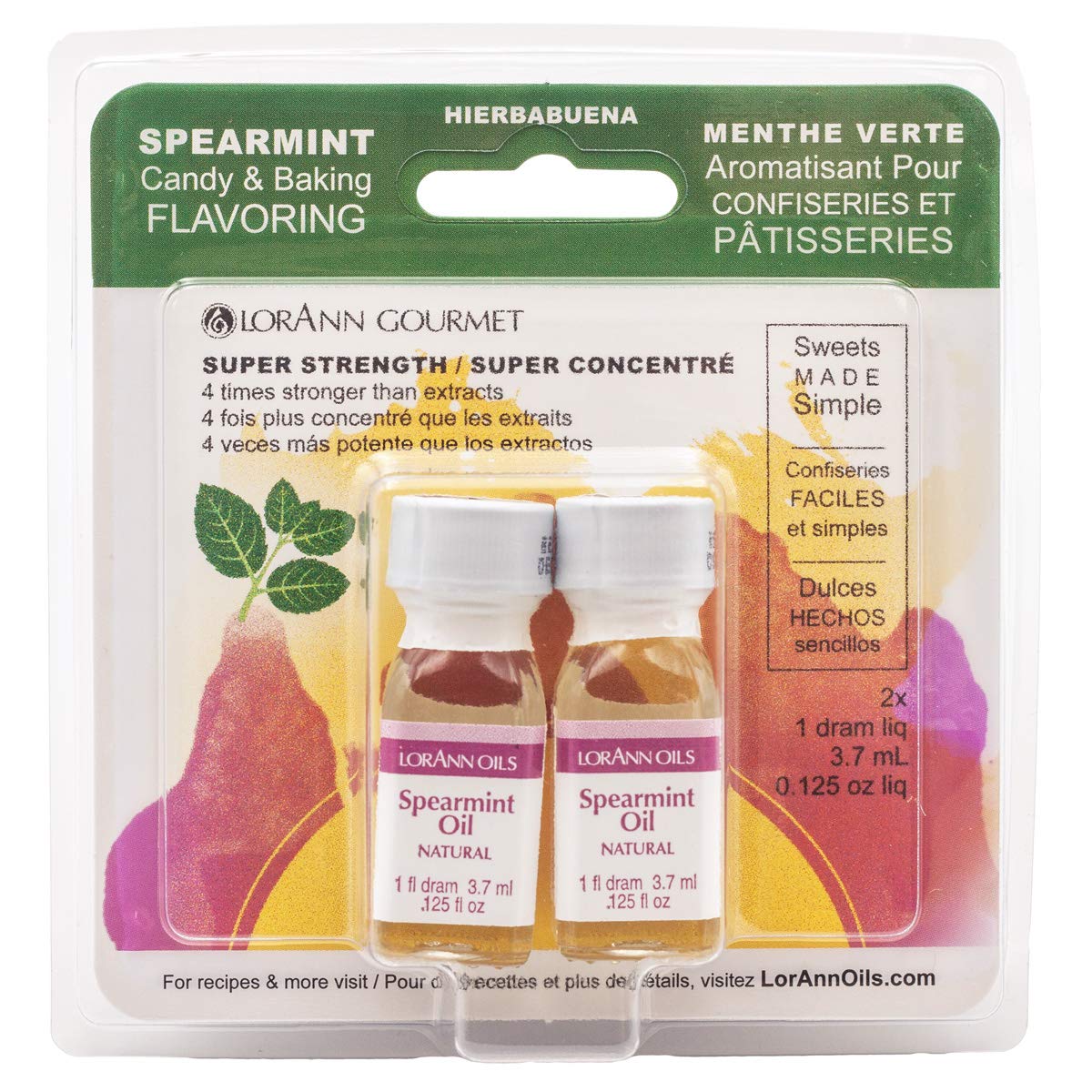 Candy & Baking Flavoring .125oz Bottle 2/Pkg-Spearmint Oil