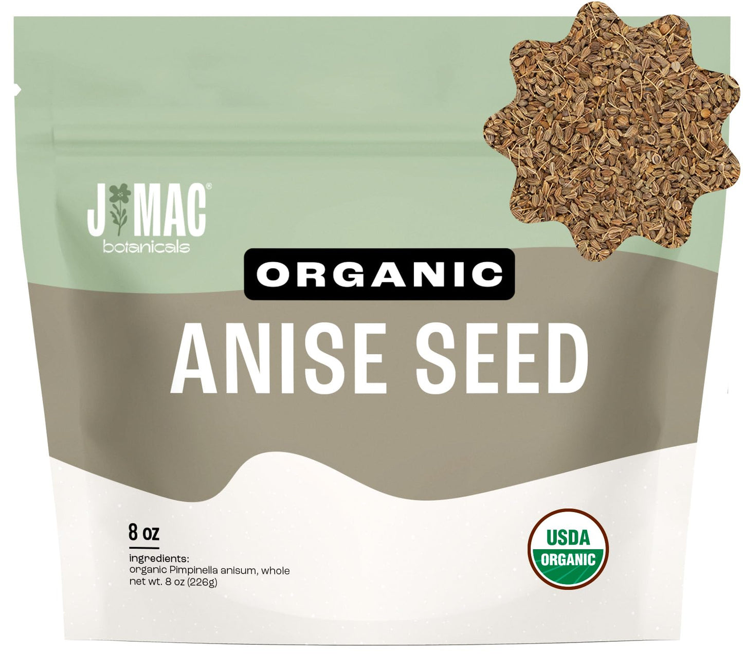 J Mac Botanicals Organic Anise Seeds Whole Aniseed