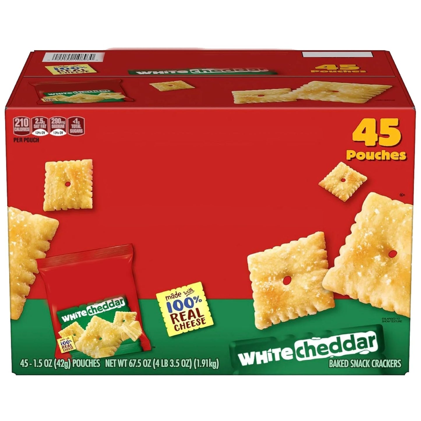 Cheez-Its White Cheddar Snack Packs, 1.5 oz, 45 Count