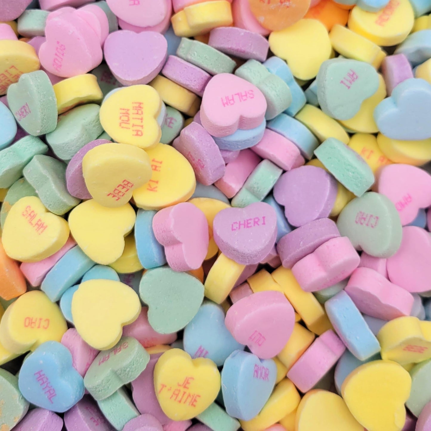 Conversation Hearts Bulk - Global Peace Tiny Conversation Candy Hearts - Hard Candy Bulk - 5 Pounds Bulk Candy