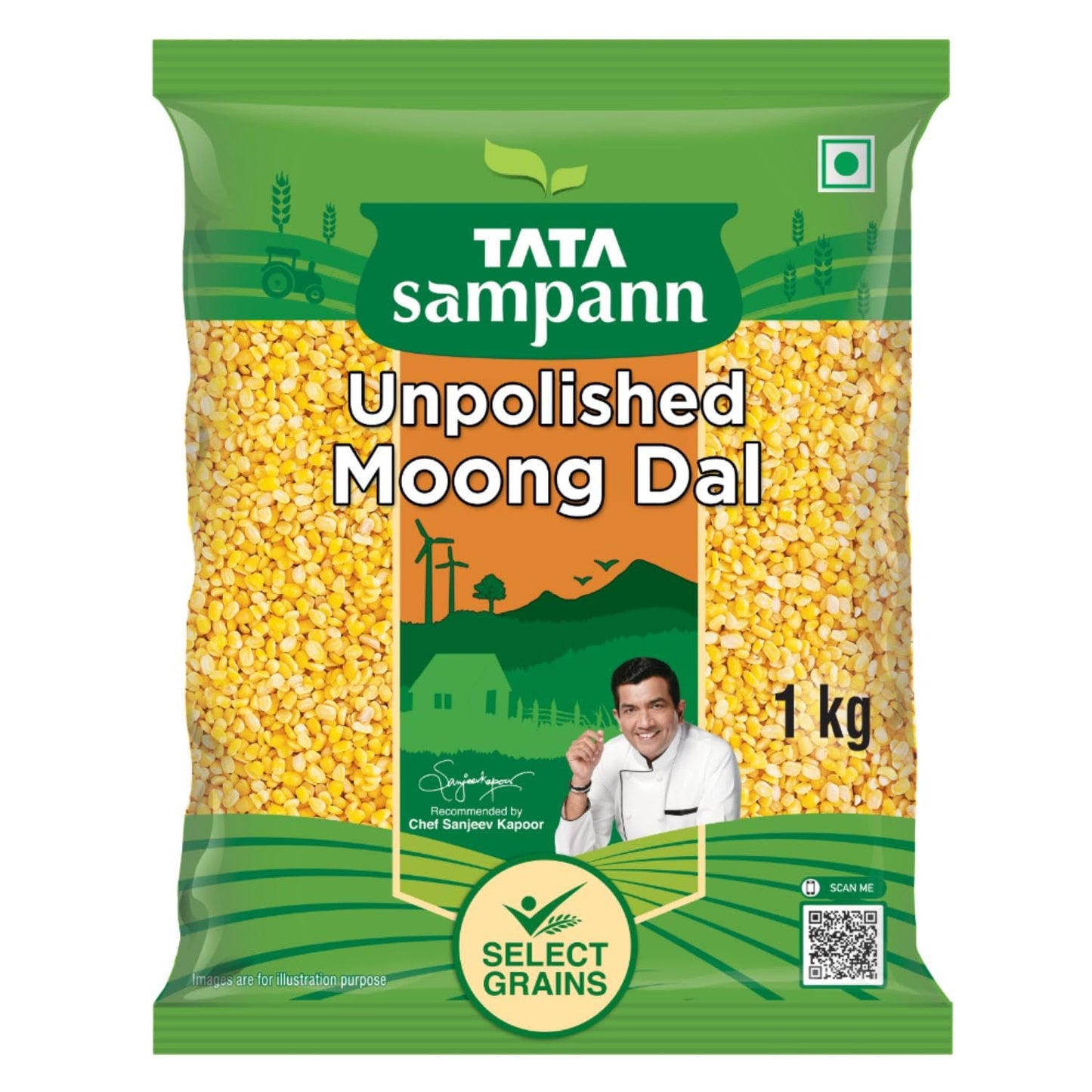 Tata Sampann Unpolished Moong Dal (Split) 1Kg