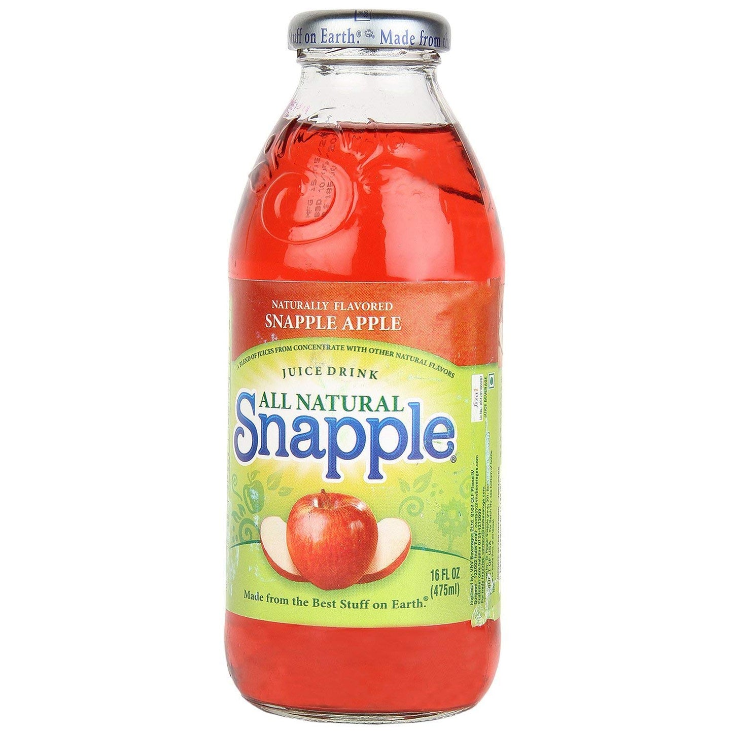 Snapple Apple Fruit Juice, 16 Ounce (6 Plastic Bottles)