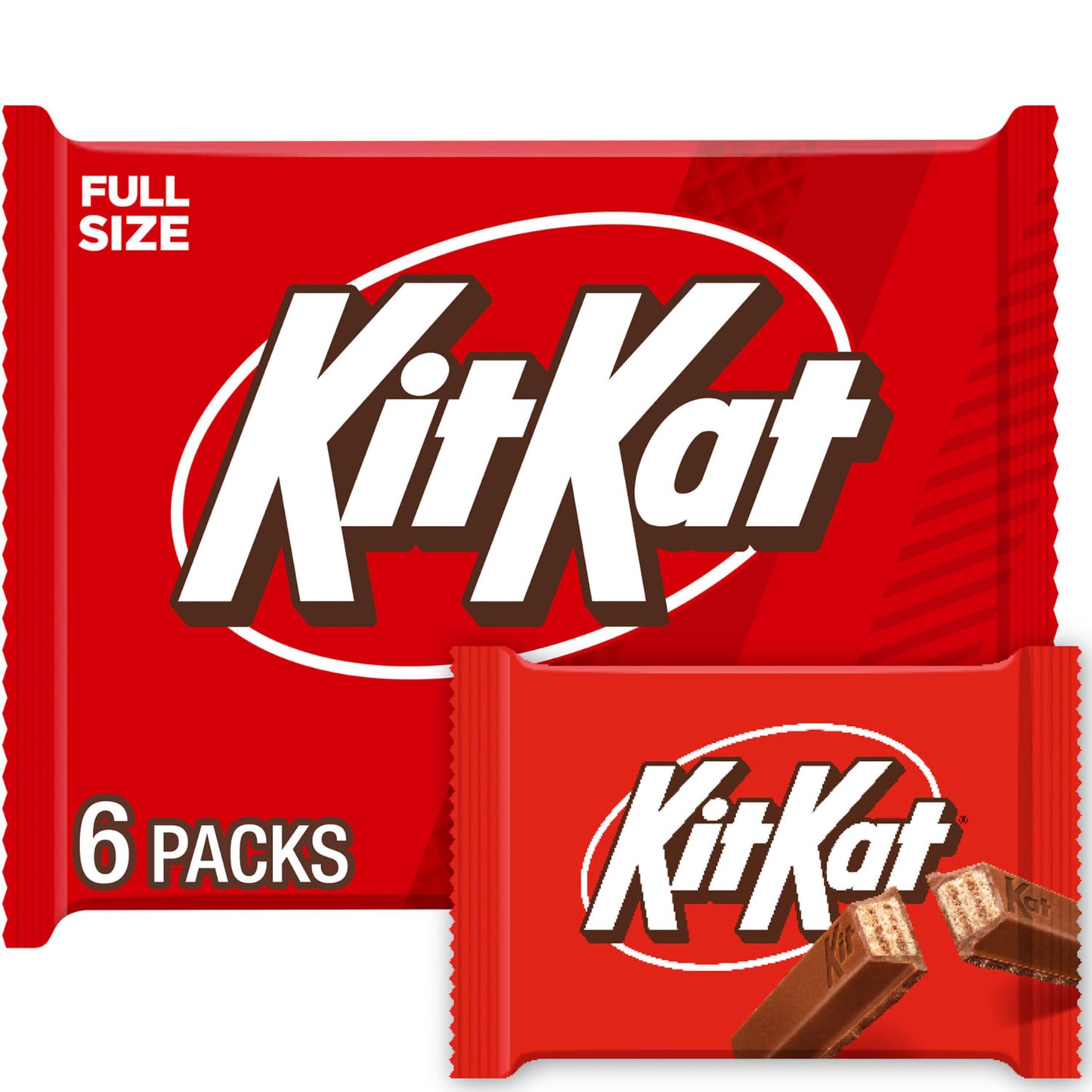 KIT KAT Milk Chocolate Wafer Candy Bars, 1.5 oz (6 Count)