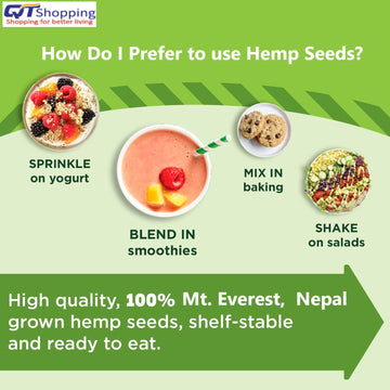 Snow Hill Organic Raw Hemp Seeds, 200g, Vegan, Gluten-Free, Non-GMO, Brown