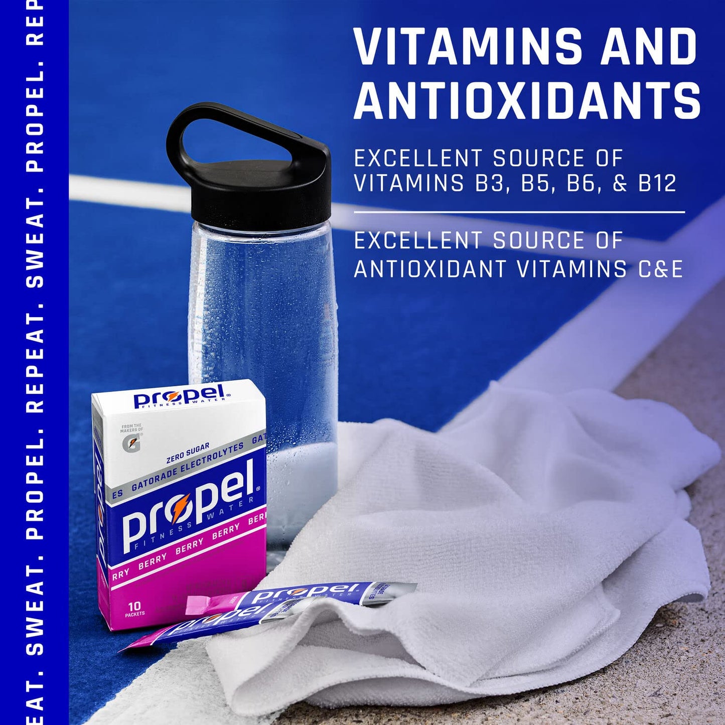 Propel Powder Packets Berry with Electrolytes, Vitamins and No Sugar (10 Count)