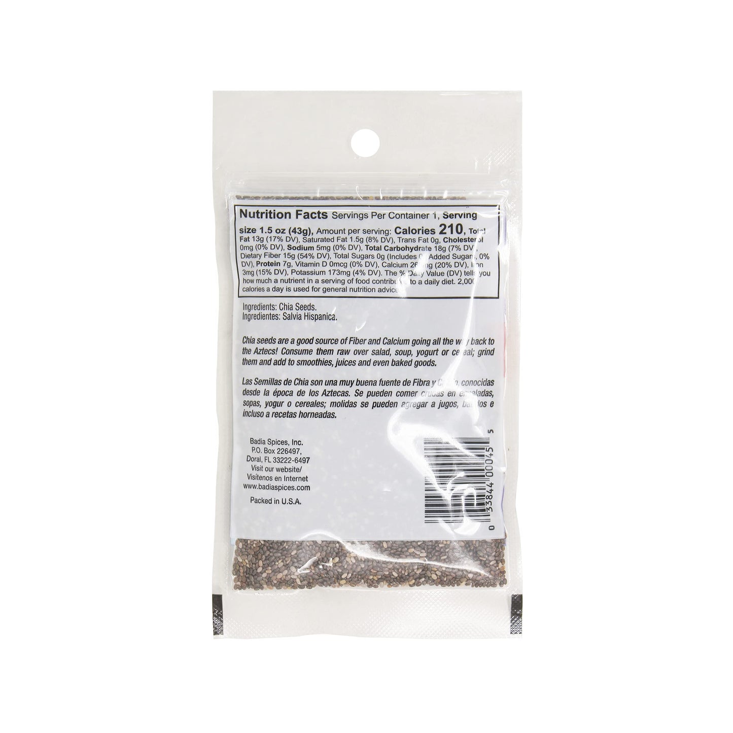 Badia Seed Chia, 1.5 Oz