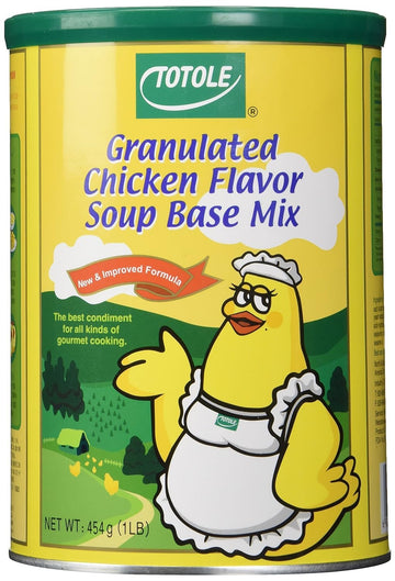 (5 Packs) Totole 454G (1Lb) Granulated Chicken Soup Base - Low Sodium, Effortless Dissolving - Bundle With 5-In-1 Measuring Spoo