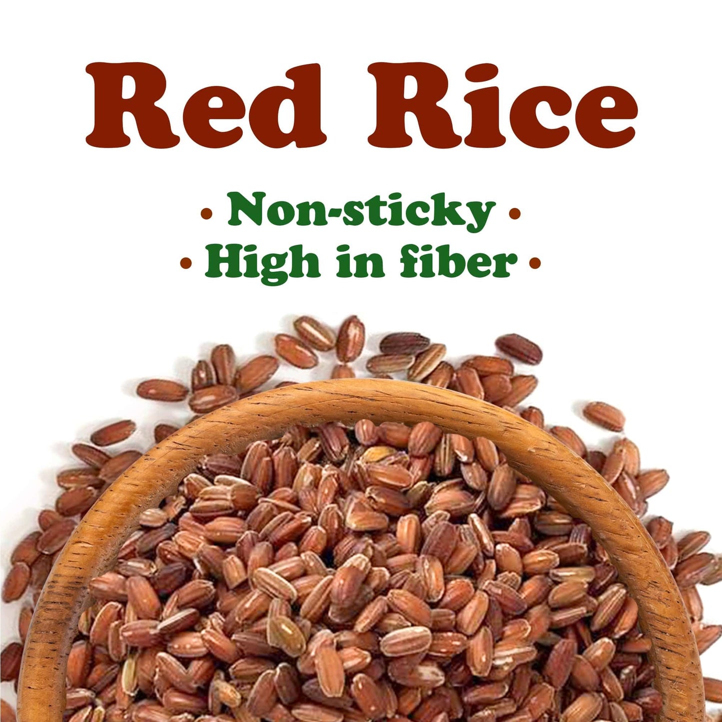 Food To Live Red Rice, 24 Pounds - Whole Rice, Nutty Flavor, Soft Texture, Non-Sticky, Vegan. Good Source Of Protein And Antioxi
