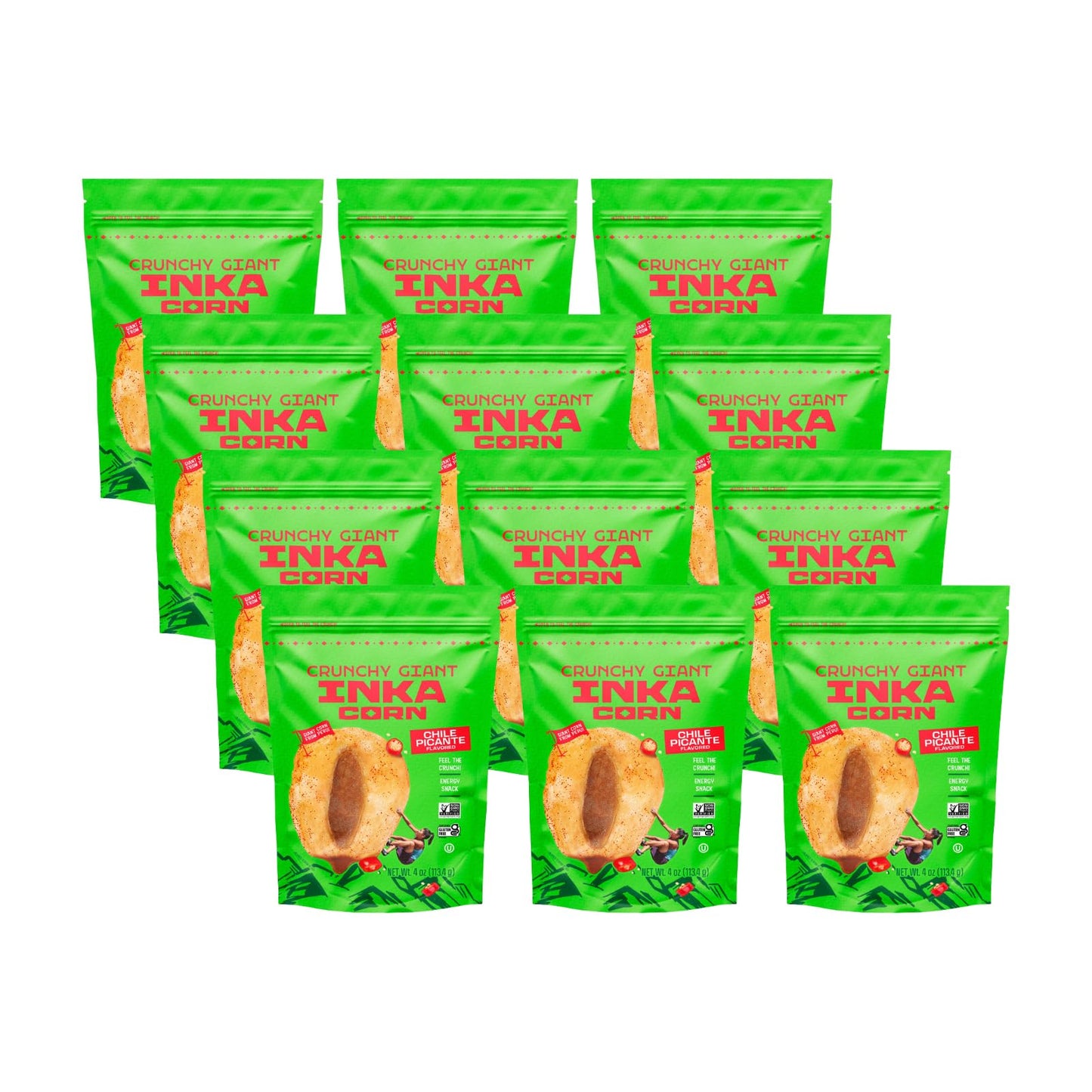 Inka Corn Giant Corn Chile Picante Doy Pack, 4 Ounce (Pack of 12)