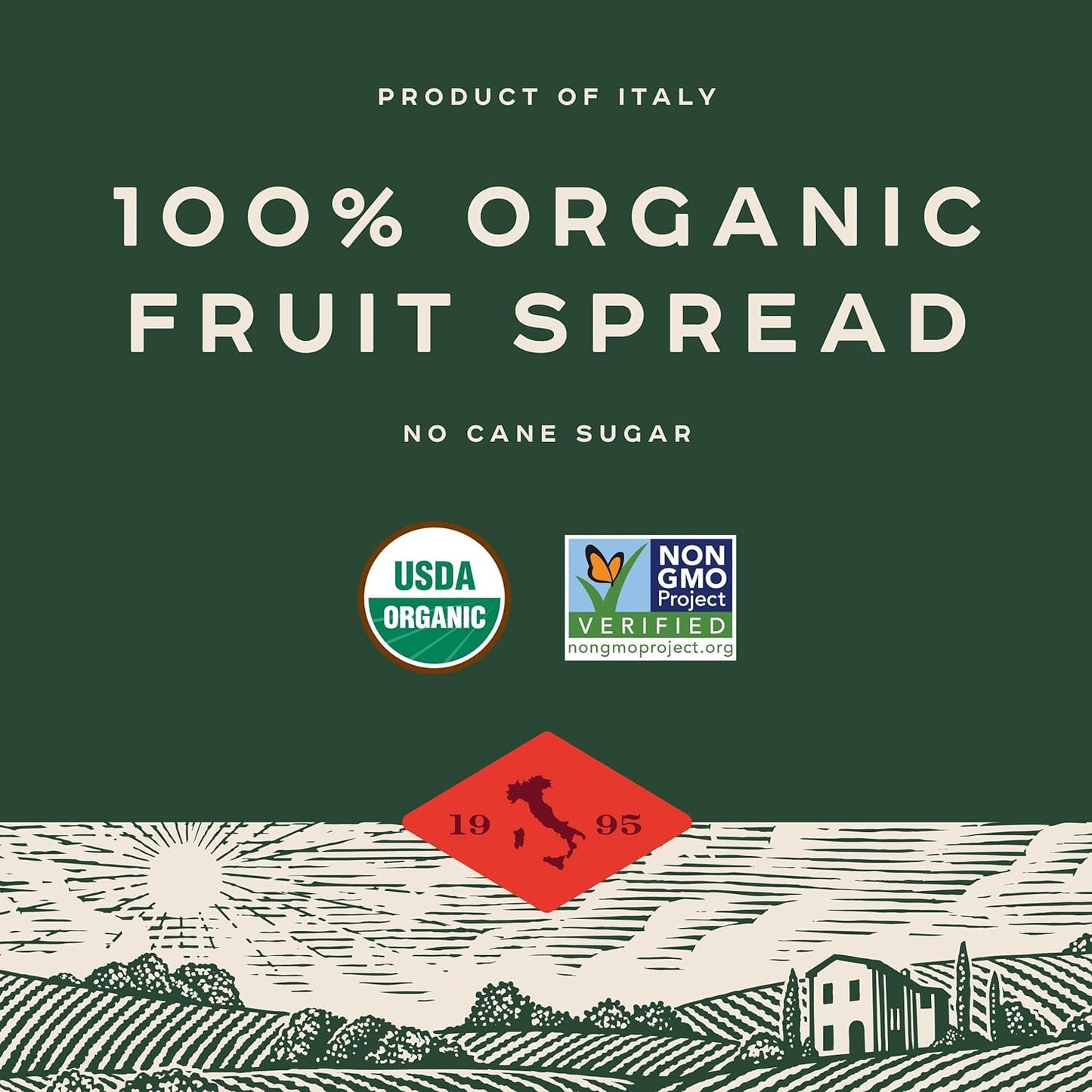 Bionaturae Organic Bilberry Fruit Spread, No Sugar Added, 9 Oz, 2 Pack