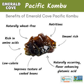 Emerald Cove Pacific Kombu Dried Seaweed, Silver Grade, 1.76 Ounce Bag
